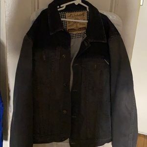 Black and grey jean suit